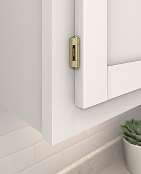 Amerock BPR7566BBZ Cabinet Hinge 1/4 in (6 mm) Overlay Self
